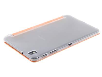 Book-Style Case with Stand for Samsung Galaxy Tab Pro 8.4 - Orange/Frosted Clear
