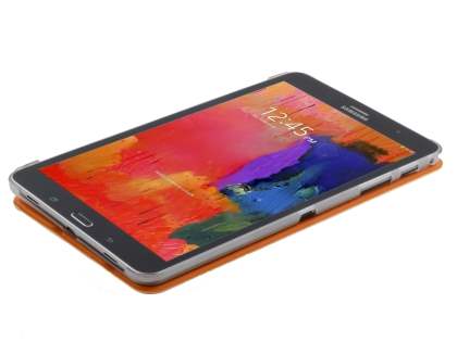 Book-Style Case with Stand for Samsung Galaxy Tab Pro 8.4 - Orange/Frosted Clear