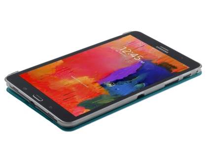 Book-Style Case with Stand for Samsung Galaxy Tab Pro 8.4 - Teal/Frosted Clear