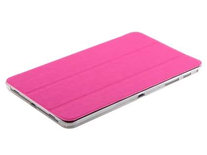 Book-Style Case with Stand for Samsung Galaxy Tab Pro 8.4 - Hot Pink/Frosted Clear