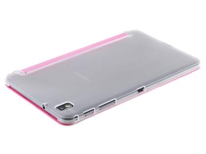 Book-Style Case with Stand for Samsung Galaxy Tab Pro 8.4 - Hot Pink/Frosted Clear