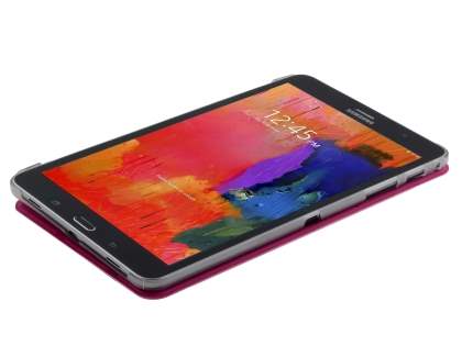Book-Style Case with Stand for Samsung Galaxy Tab Pro 8.4 - Hot Pink/Frosted Clear