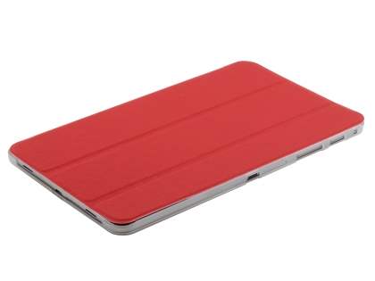 Book-Style Case with Stand for Samsung Galaxy Tab Pro 8.4 - Red/Frosted Clear