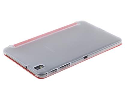 Book-Style Case with Stand for Samsung Galaxy Tab Pro 8.4 - Red/Frosted Clear