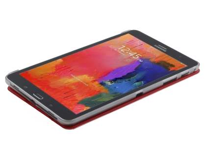 Book-Style Case with Stand for Samsung Galaxy Tab Pro 8.4 - Red/Frosted Clear