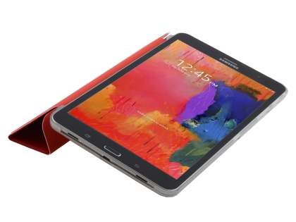 Book-Style Case with Stand for Samsung Galaxy Tab Pro 8.4 - Red/Frosted Clear