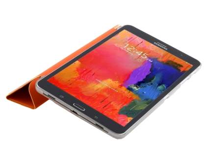 Book-Style Case with Stand for Samsung Galaxy Tab Pro 8.4 - Orange/Frosted Clear