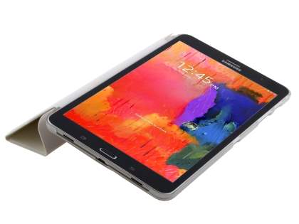 Book-Style Case with Stand for Samsung Galaxy Tab Pro 8.4 - White/Frosted Clear