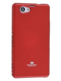 Mercury Goospery Glossy Gel Case for Sony Xperia Z1 Compact - Red Soft Cover