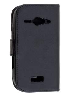 ZTE T83 Telstra Dave Synthetic Leather Wallet Case - Classic Black ZTE T83 Telstra Dave Synthetic Leather Wallet Case - Classic Black