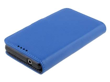 Synthetic Leather Wallet Case with Stand for Sony Xperia Z1 Compact - Blue