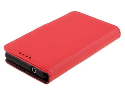 Synthetic Leather Wallet Case with Stand for Sony Xperia Z1 Compact - Red