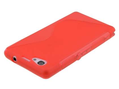 Wave Case for Sony Xperia Z1 Compact - Frosted Red/Red