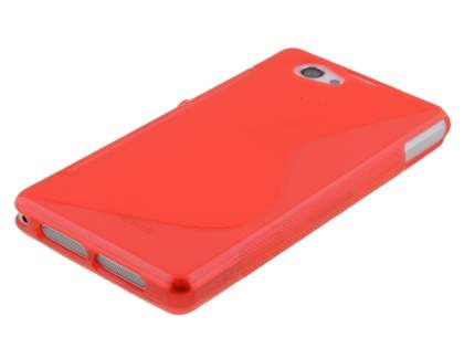 Wave Case for Sony Xperia Z1 Compact - Frosted Red/Red