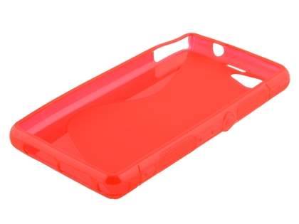 Wave Case for Sony Xperia Z1 Compact - Frosted Red/Red