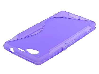 Wave Case for Sony Xperia Z1 Compact - Frosted Purple/Purple