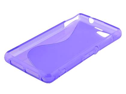 Wave Case for Sony Xperia Z1 Compact - Frosted Purple/Purple