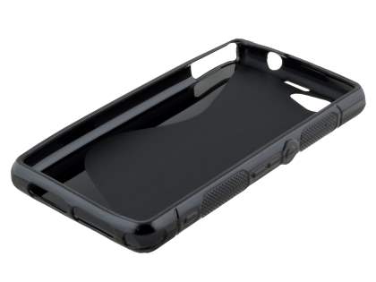 Wave Case for Sony Xperia Z1 Compact - Frosted Black/Black