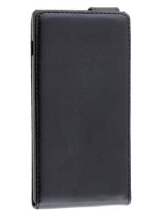 Synthetic Leather Flip Case for Sony Xperia M2 - Classic Black