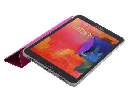 Book-Style Case with Stand for Samsung Galaxy Tab Pro 8.4 - Hot Pink/Frosted Clear