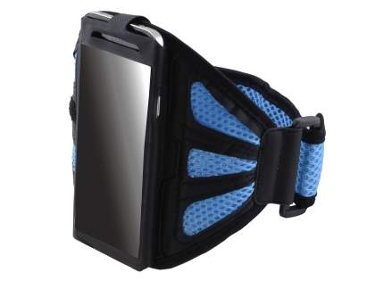 Universal Sports Armband for Phones - Black/Sky Blue Sports Arm Band