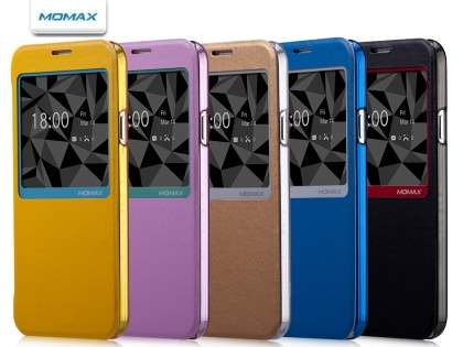 Momax Smart Flip View Case for Samsung Galaxy S5 - Classic Black