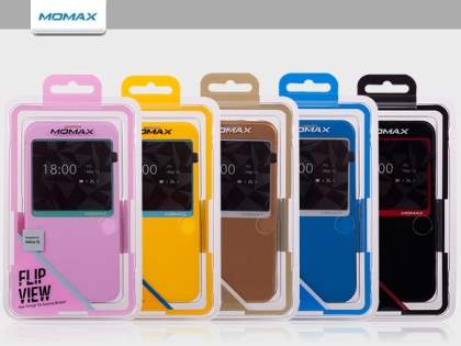 Momax Smart Flip View Case for Samsung Galaxy S5 - Classic Black