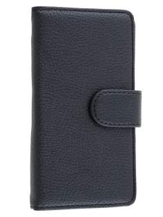 Synthetic Leather Wallet Case with Stand for Nokia Lumia 635/636/630 - Classic Black