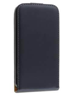 Slim Genuine Leather Flip Case for Nokia Lumia 635/636/630 - Classic Black