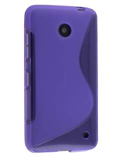 Wave Case for Nokia Lumia 635/636/630 - Frosted Purple/Purple Soft Cover
