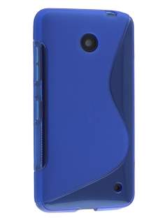 Wave Case for Nokia Lumia 635/636/630 - Frosted Blue/Blue Soft Cover