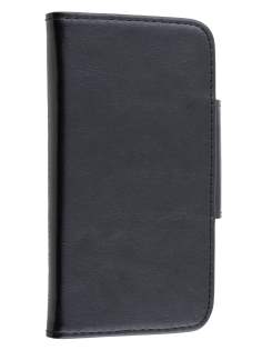 HTC Desire 300 Synthetic Leather Wallet Case with Stand - Classic Black