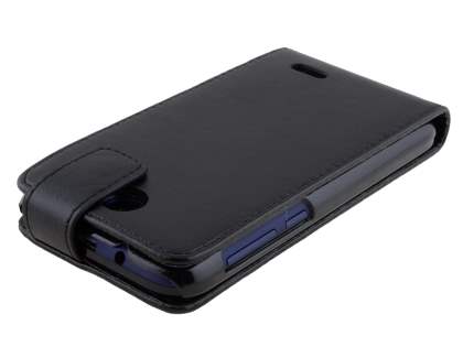 HTC Desire 310 Synthetic Leather Flip Case - Classic Black