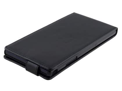 Synthetic Leather Flip Case for Sony Xperia T2 Ultra - Classic Black