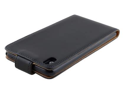 HTC Desire 816 Synthetic Leather Flip Case - Black