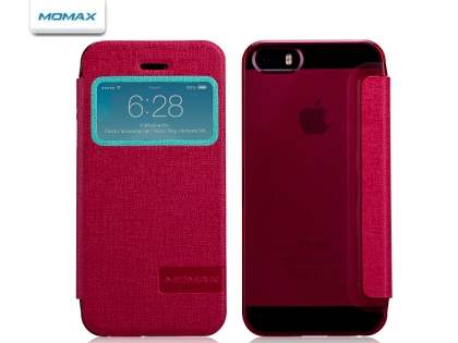 Momax Flip View Case for iPhone SE/5s/5 - Coral Momax Flip View Case for iPhone SE/5s/5 - Coral