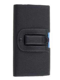 Sony Xperia T2 Ultra Synthetic Leather Belt Pouch (Bumper Case Compatible) - Classic Black