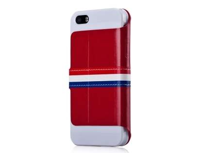 Momax French Style Flip View Case for iPhone SE(1st Gen)/5s/5 - Red