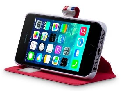 Momax French Style Flip View Case for iPhone SE(1st Gen)/5s/5 - Red