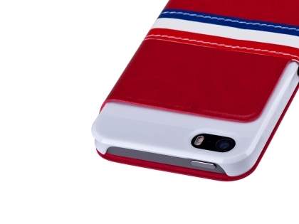Momax French Style Flip View Case for iPhone SE(1st Gen)/5s/5 - Red