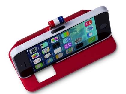 Momax French Style Flip View Case for iPhone SE(1st Gen)/5s/5 - Red