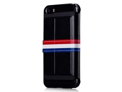 Momax French Style Flip View Case for iPhone SE(1st Gen)/5s/5 - Classic Black