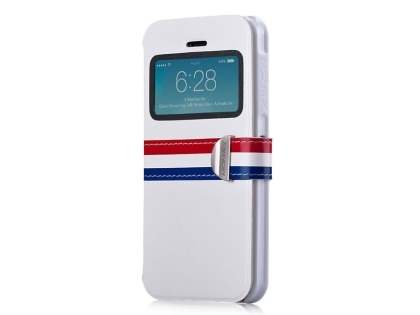 Momax French Style Flip View Case for iPhone SE(1st Gen)/5s/5 - Pearl White