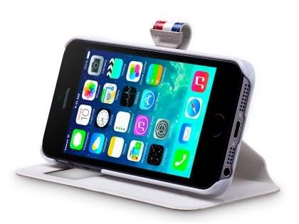 Momax French Style Flip View Case for iPhone SE(1st Gen)/5s/5 - Pearl White