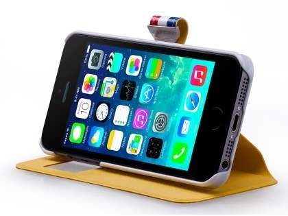 Momax French Style Flip View Case for iPhone SE(1st Gen)/5s/5 - Canary Yellow