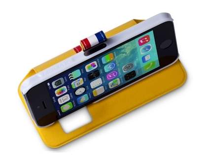 Momax French Style Flip View Case for iPhone SE(1st Gen)/5s/5 - Canary Yellow