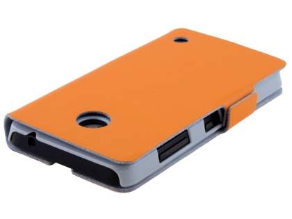Slim Genuine Leather Portfolio Case for Nokia Lumia 635/636/630 - Orange