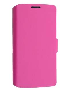 Slim Genuine Leather Portfolio Case for LG G3 - Pink