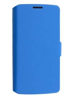 Slim Genuine Leather Portfolio Case for LG G3 - Blue