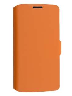 Slim Genuine Leather Portfolio Case for LG G3 - Orange